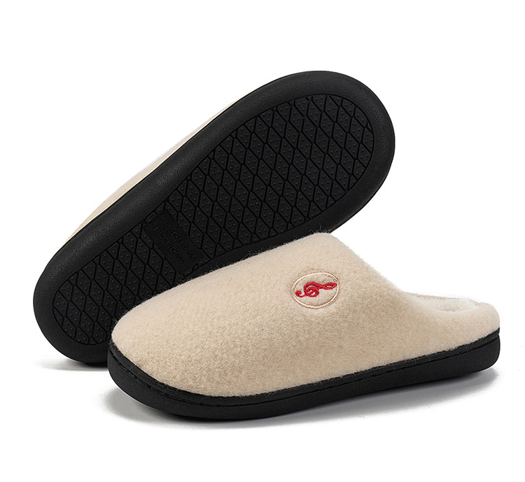 Casual Women’s Home Slippers | Warm & Elegant Music Note Design
