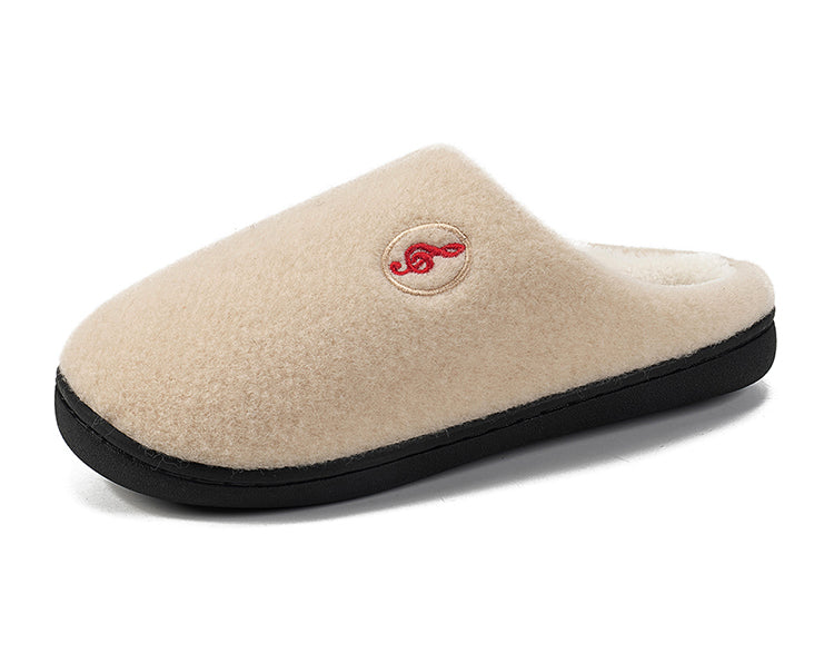 Casual Women’s Home Slippers | Warm & Elegant Music Note Design