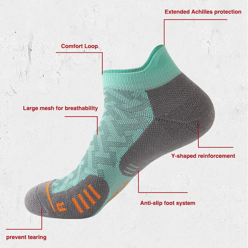 1/2/3 Pairs Professional Marathon Running Socks