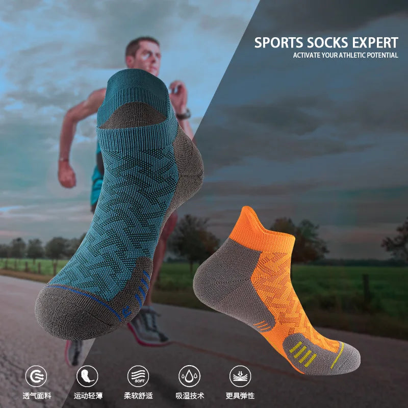 1/2/3 Pairs Professional Marathon Running Socks