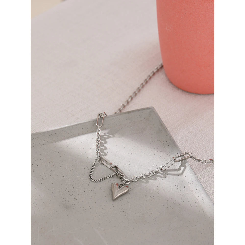 Yhpup Romantic Heart Pendant Necklace