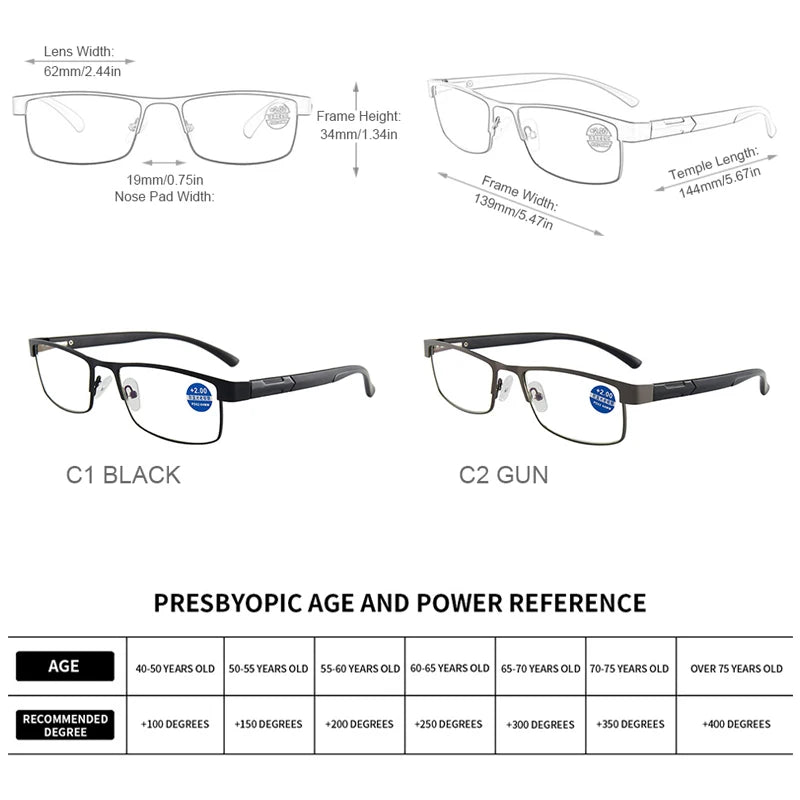 Anti-Blue Light Fashion Eyewear for Men
