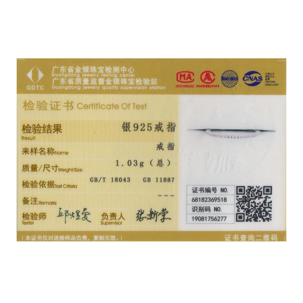 BAMOER 925 Sterling Silver CZ Simulated Diamond Stackable Ring