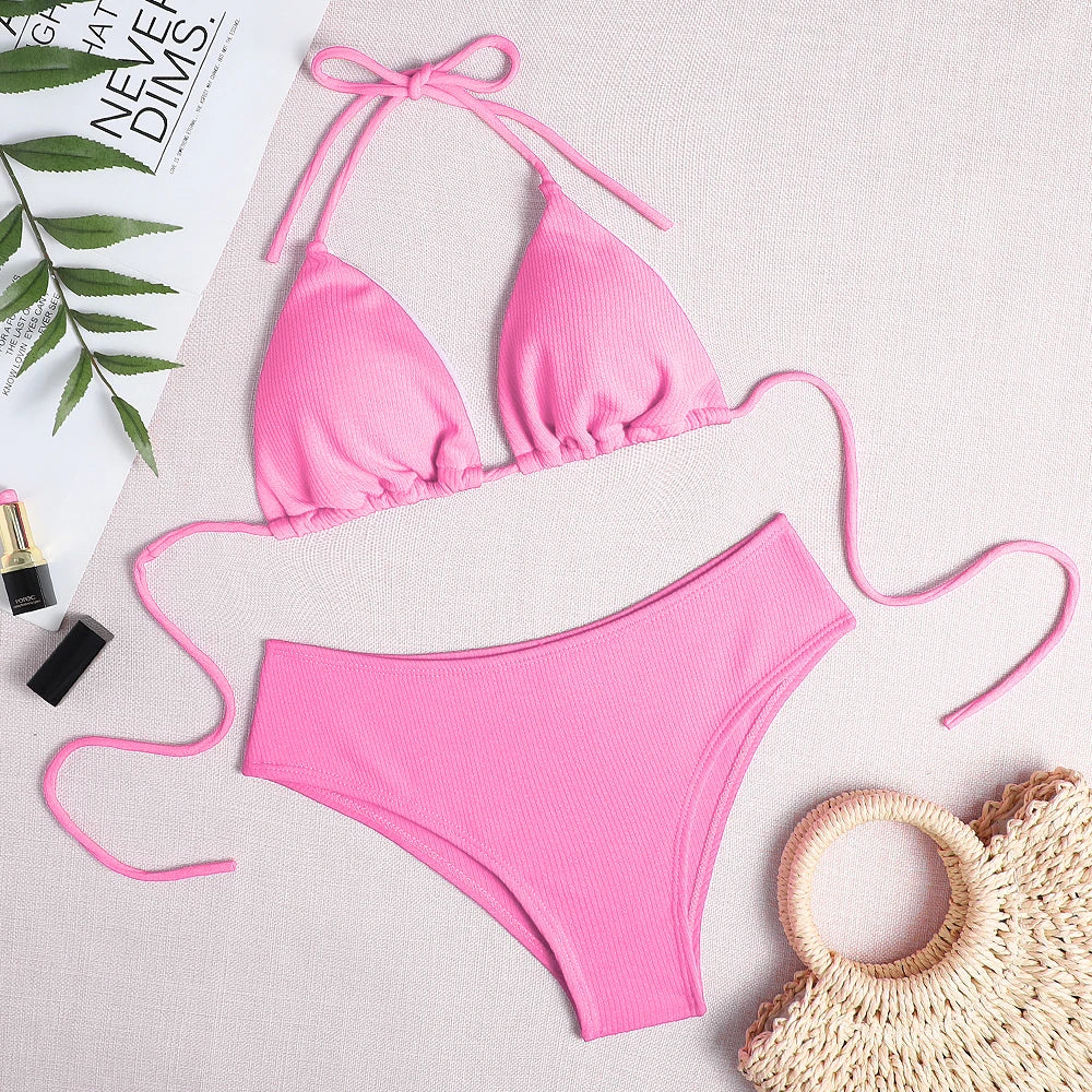 Sexy Women Brazilian Swimsuit Push-up Bra Bikini Set