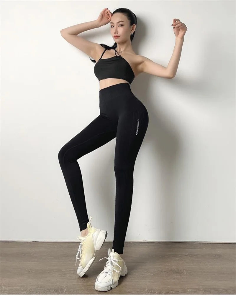 Seamless High-Waist Yoga Pants | Push Up Fitness Leggings