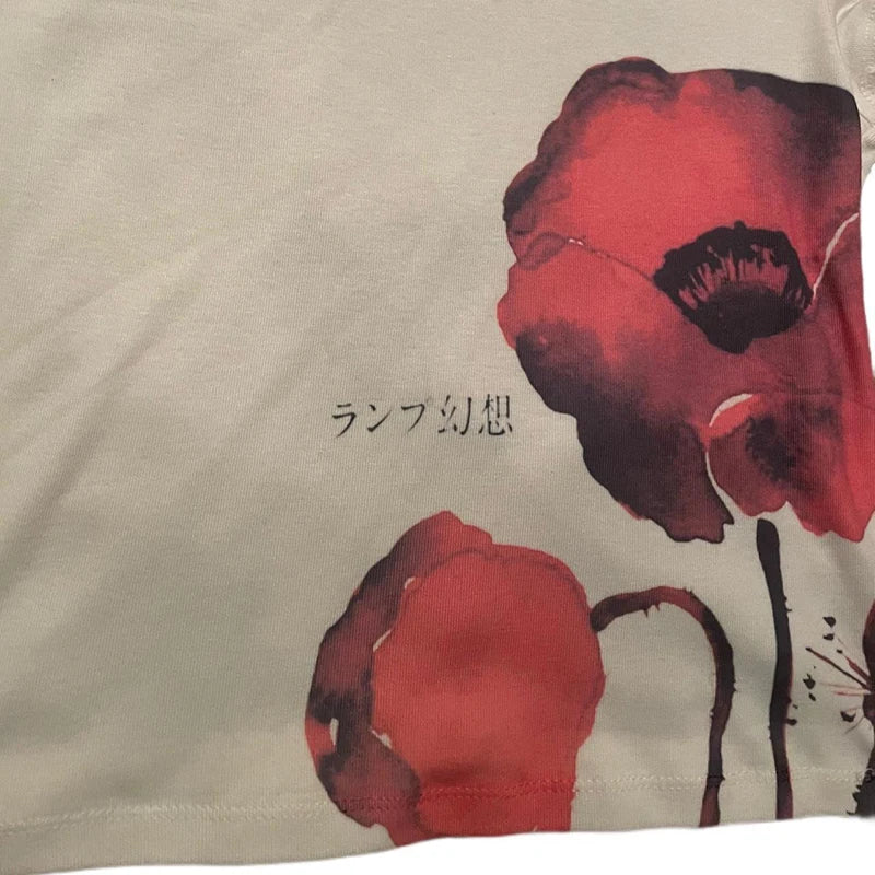 Vintage Y2K Baby Tee – Graphic Print Crop Top