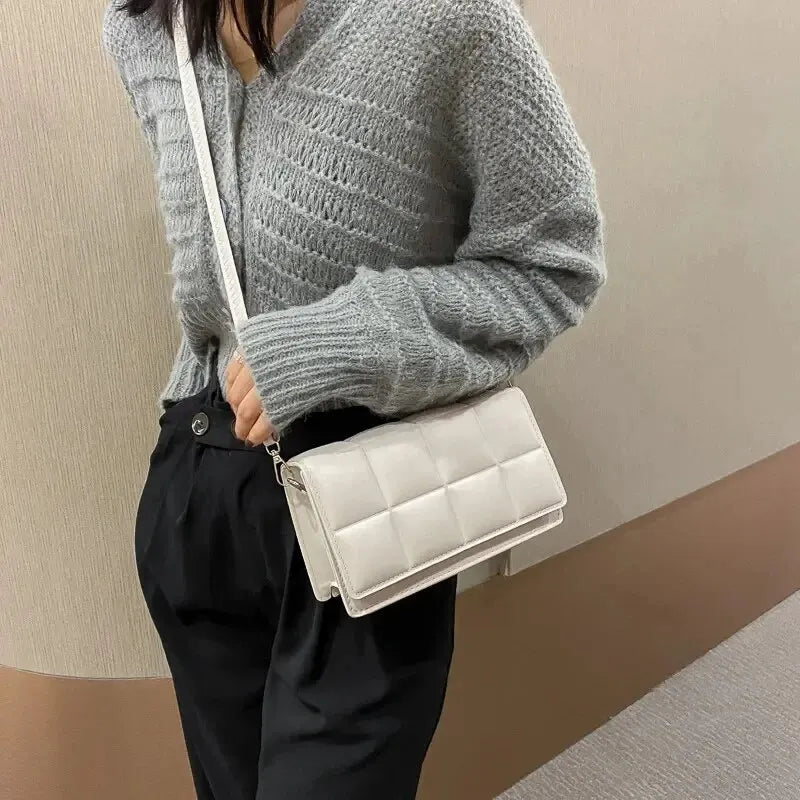 Women’s Plaid PU Leather Shoulder & Crossbody Bag