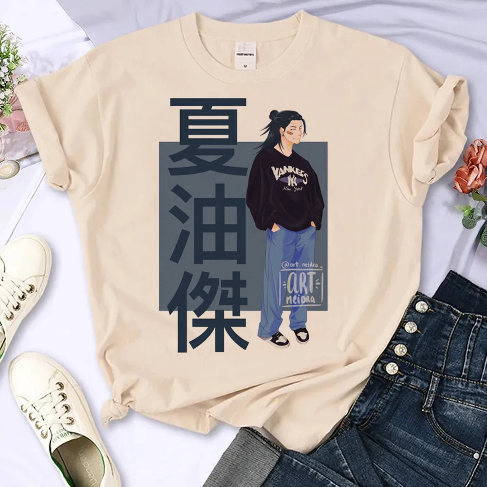 Tee women anime t shirt girl Japanese streetwear clothes