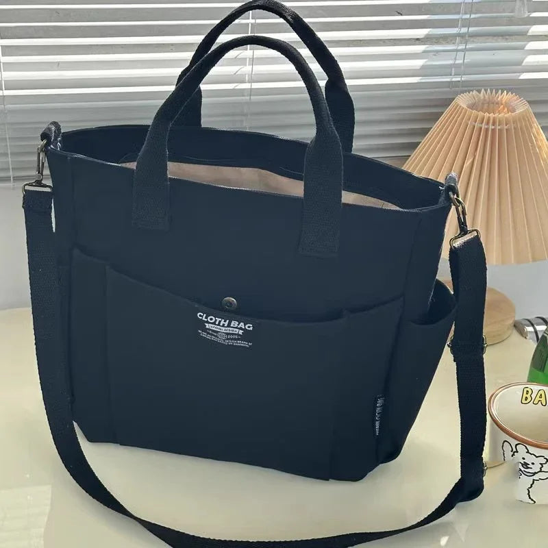 Minimalist Canvas Commuter Tote Bag