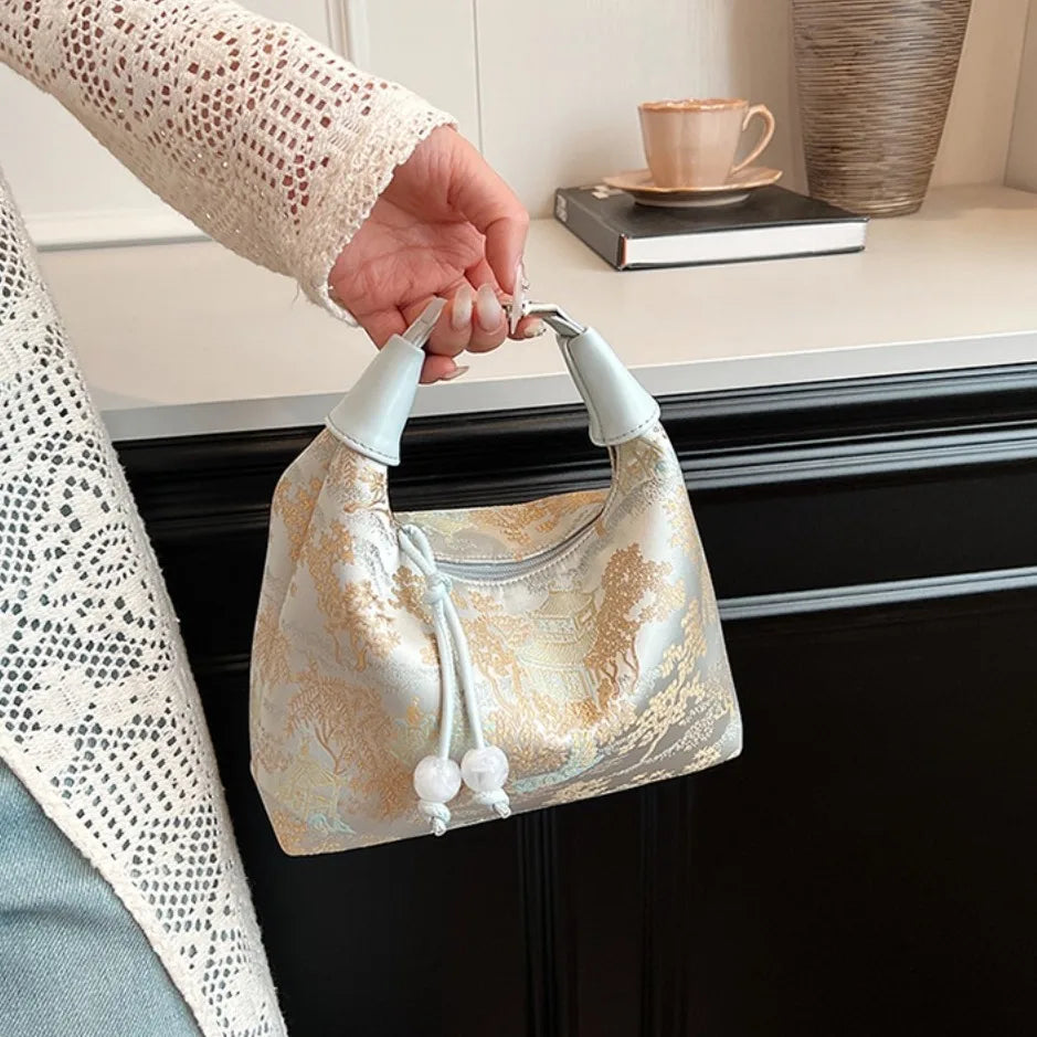 Embroidered Chinese Style Canvas Handbag