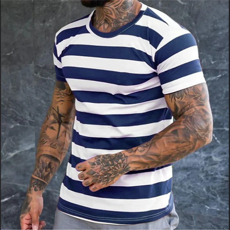 Unisex Oversized Stripe Print T-Shirt