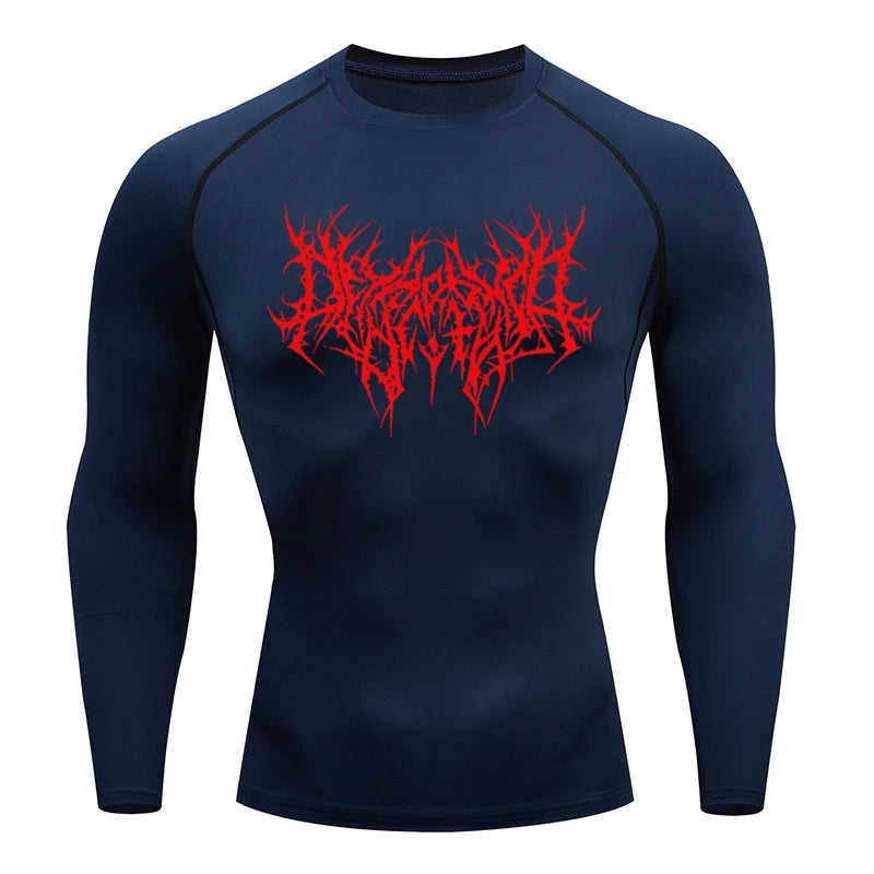 2024 Thorns Print Gym Tight T-Shirt Men&