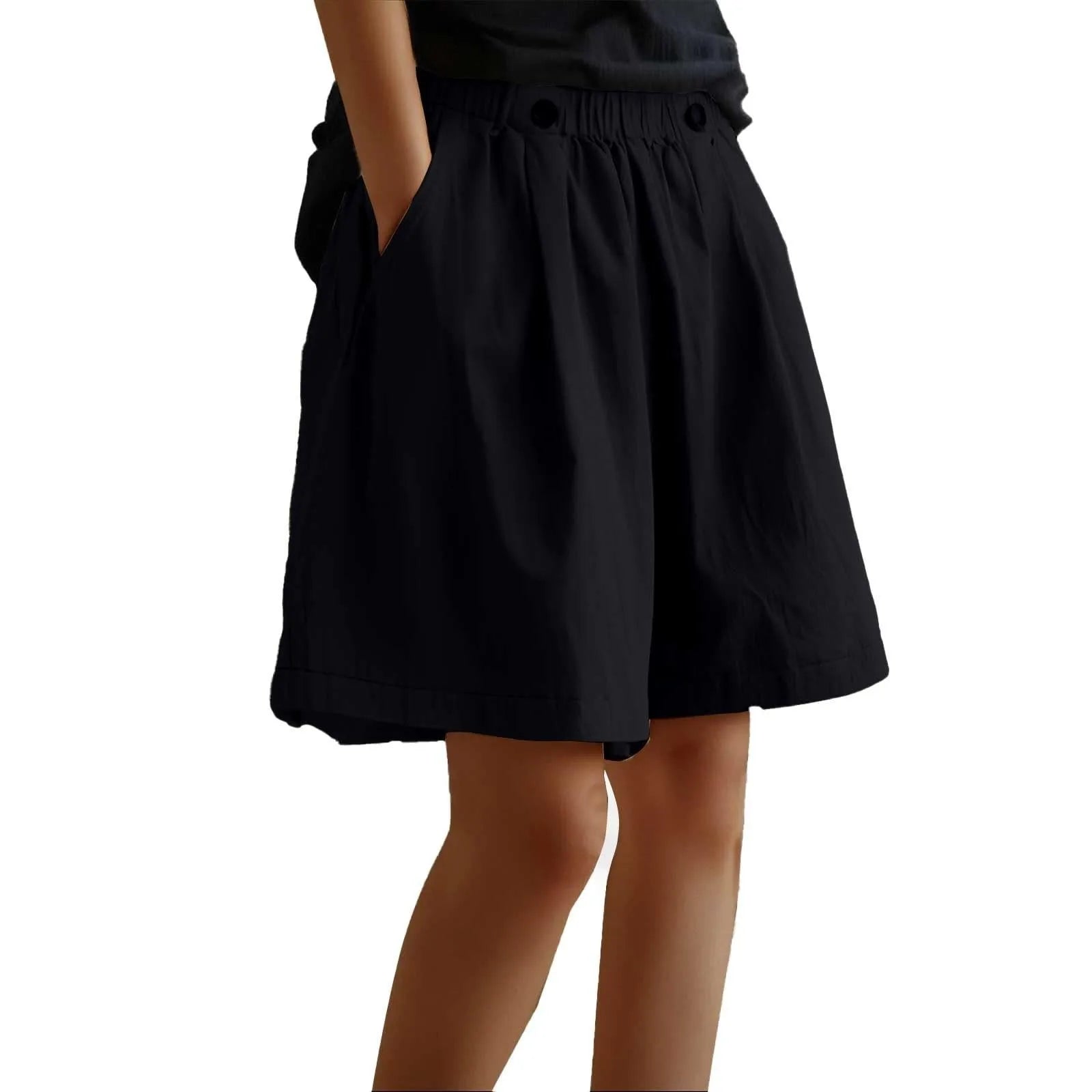 Women’s Summer Loose Wide-Leg Shorts | High Waist Casual Jogging & Beach Shorts