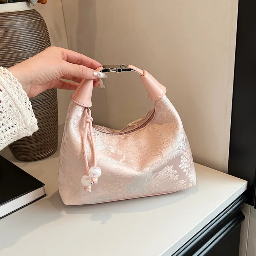 Embroidered Chinese Style Canvas Handbag