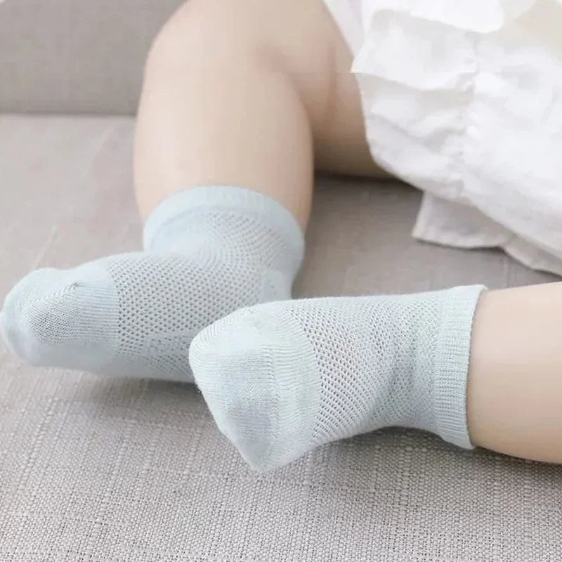 3 Pairs Summer Baby Thin Mesh Cotton Ankle Socks