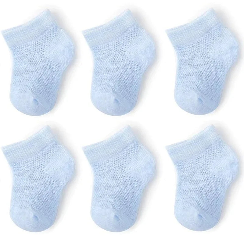 3 Pairs Summer Baby Thin Mesh Cotton Ankle Socks