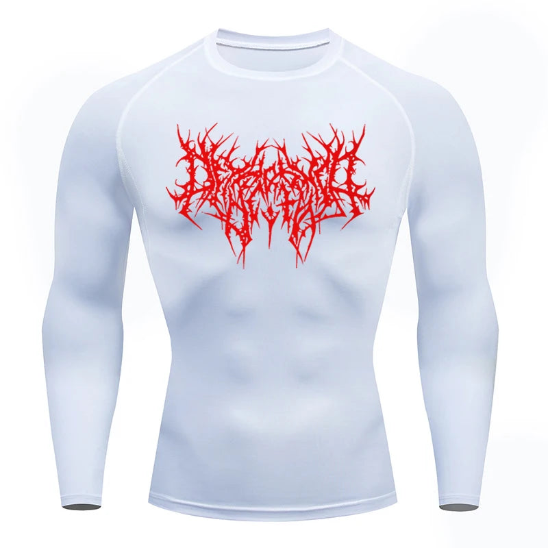 2024 Thorns Print Gym Tight T-Shirt Men&