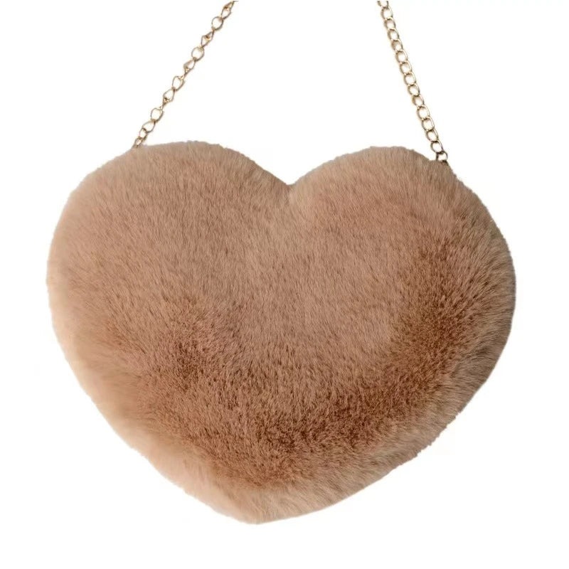 Plush Heart-Shaped Crossbody Bag – Valentine’s Edition