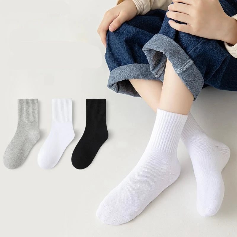 Horetong 5 Pairs Cotton Student Sport Socks