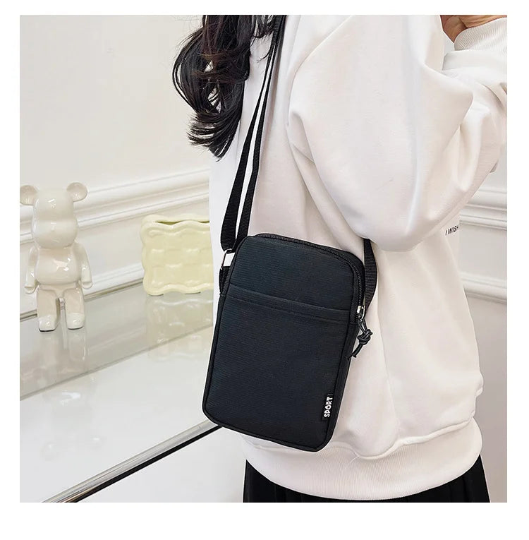 Casual Cotton Shoulder Messenger Bag – Mobile & Card Crossbody