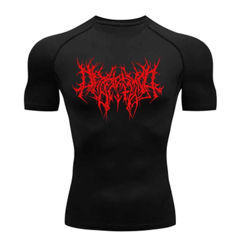 2024 Thorns Print Gym Tight T-Shirt Men&