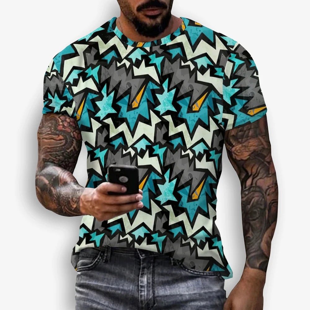 Unisex Graffiti 3D Print T-Shirt