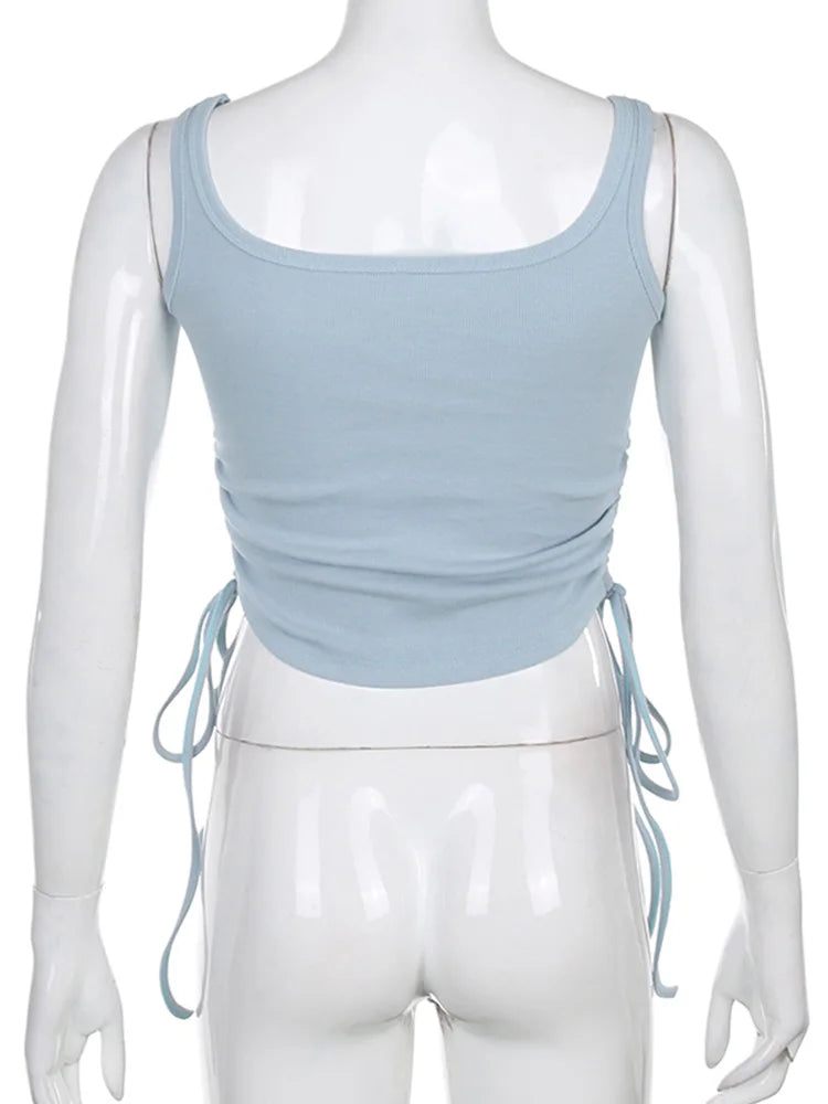 Sleeveless Casual Crop Top for Women