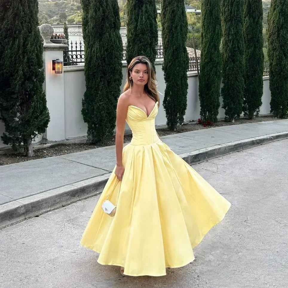 Mingmingxi Summer Strapless Bodycon Dress
