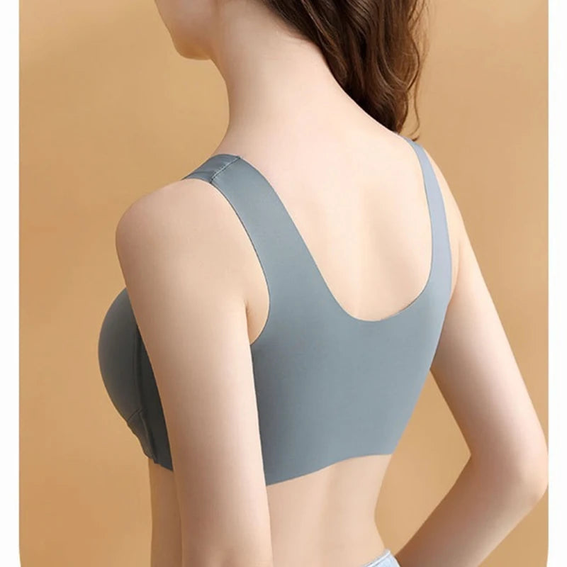 Large Size Seamless Front Button Bras | Vest-Style, Comfortable All-Day Support