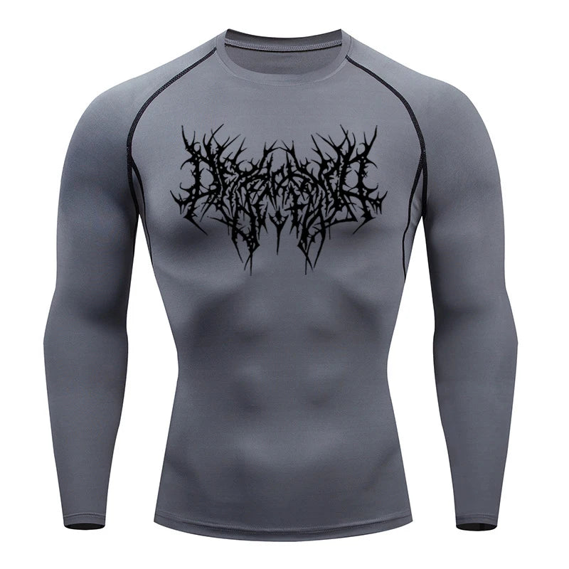 2024 Thorns Print Gym Tight T-Shirt Men&