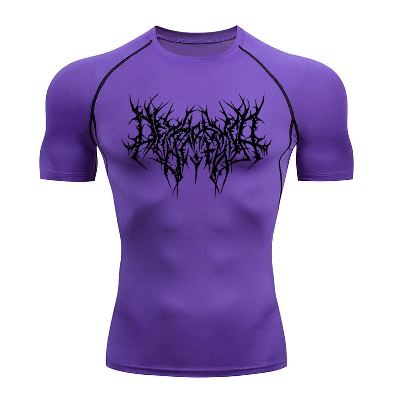 2024 Thorns Print Gym Tight T-Shirt Men&