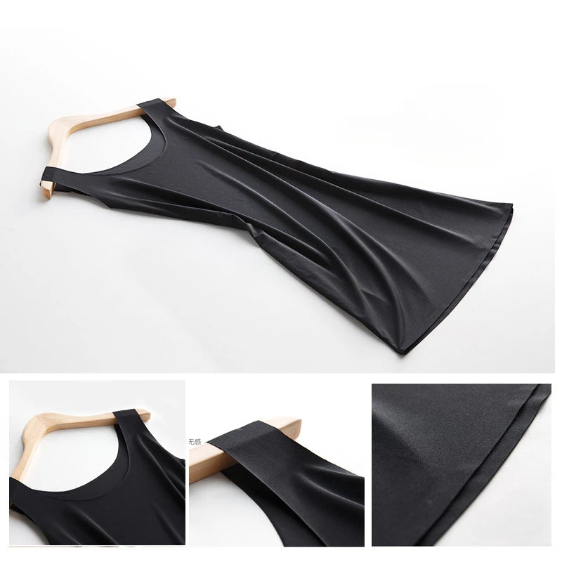 Seamless V-Neck Full Slips Dress for Women