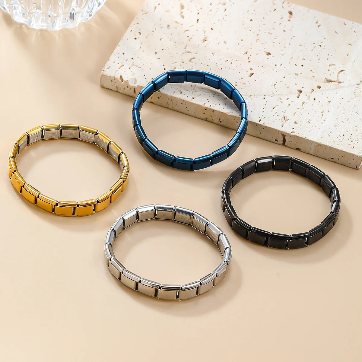 Trendy Square Italian Stainless Steel Bracelet