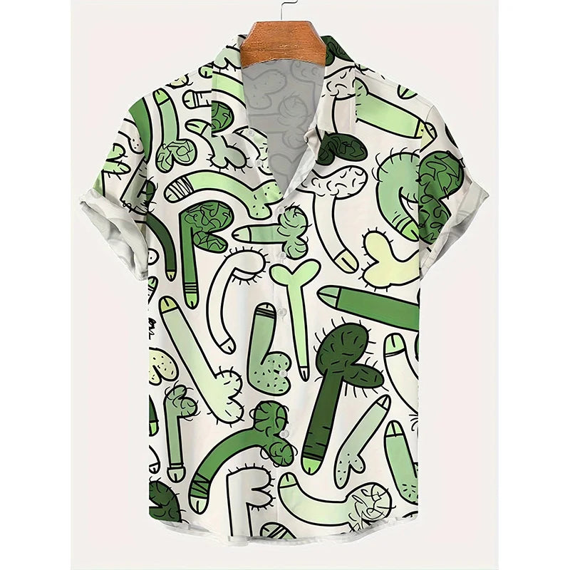 Men’s Cool Hentai Graphic Shirt – Short Sleeve