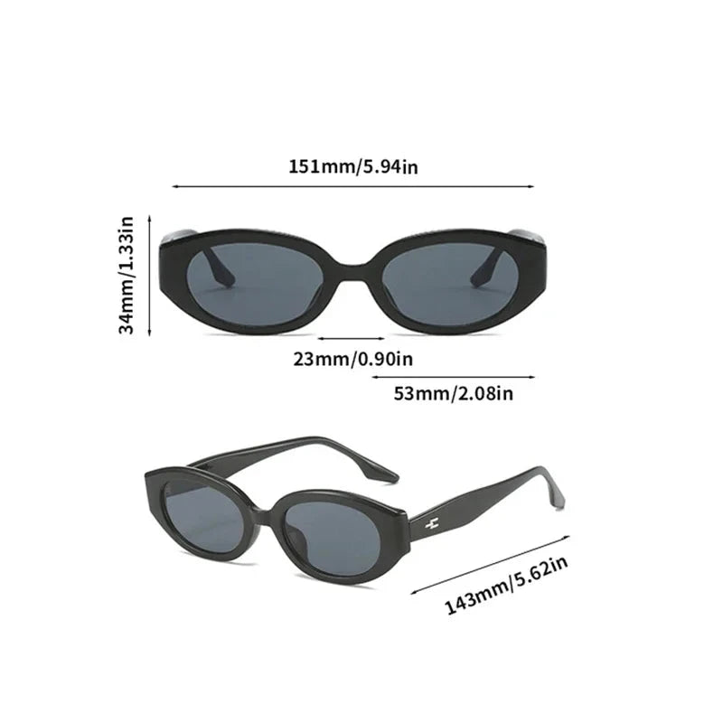 Vintage Oval Sunglasses for Women