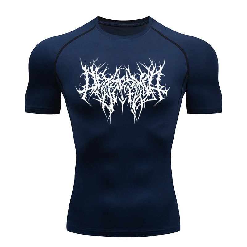 2024 Thorns Print Gym Tight T-Shirt Men&