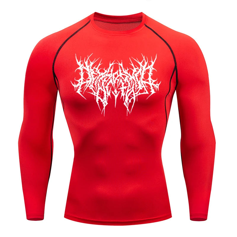 2024 Thorns Print Gym Tight T-Shirt Men&