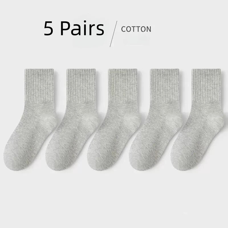 Horetong 5 Pairs Cotton Student Sport Socks