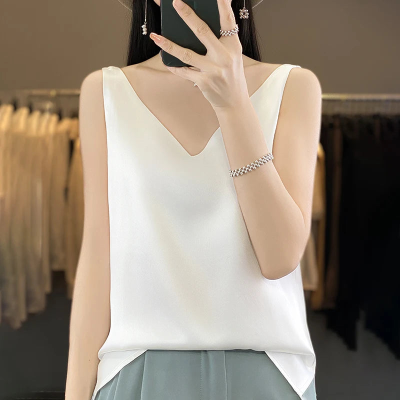 New Lce Silk Satin Camisole Women&