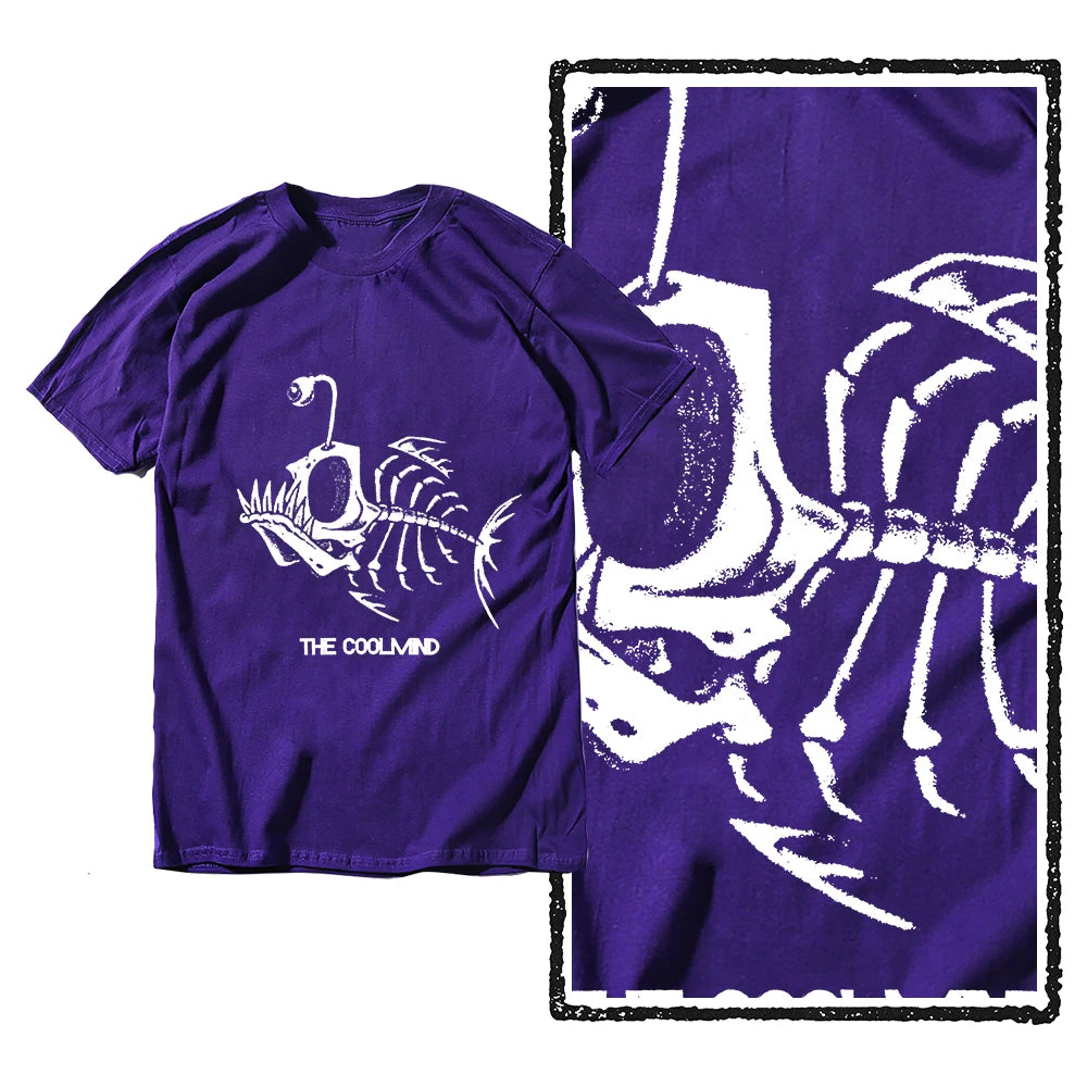 Bonefish Skull Deep Sea Fish Skeleton T-Shirt | Funny Fisherman Oversized Tee