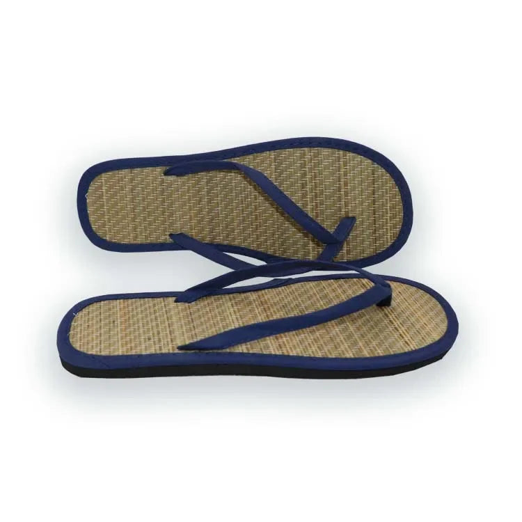Women’s Flat Bamboo Rattan Flip-Flop Slippers