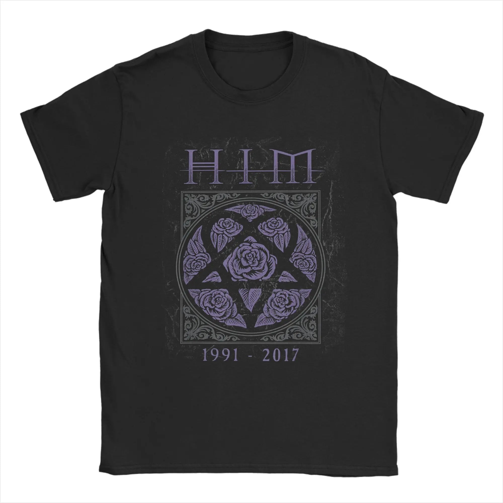 Harajuku Ville Valo Arch T-Shirt | HIM Band Inspired Aesthetic Tee