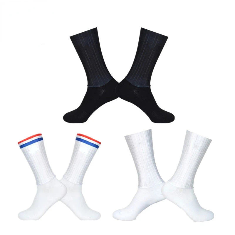 Knee-High Anti-Slip Silicone Cycling Socks