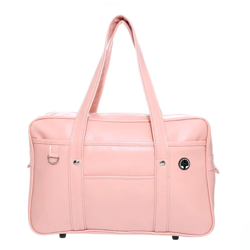Women’s PU Nylon Preppy Style School Shoulder Bag