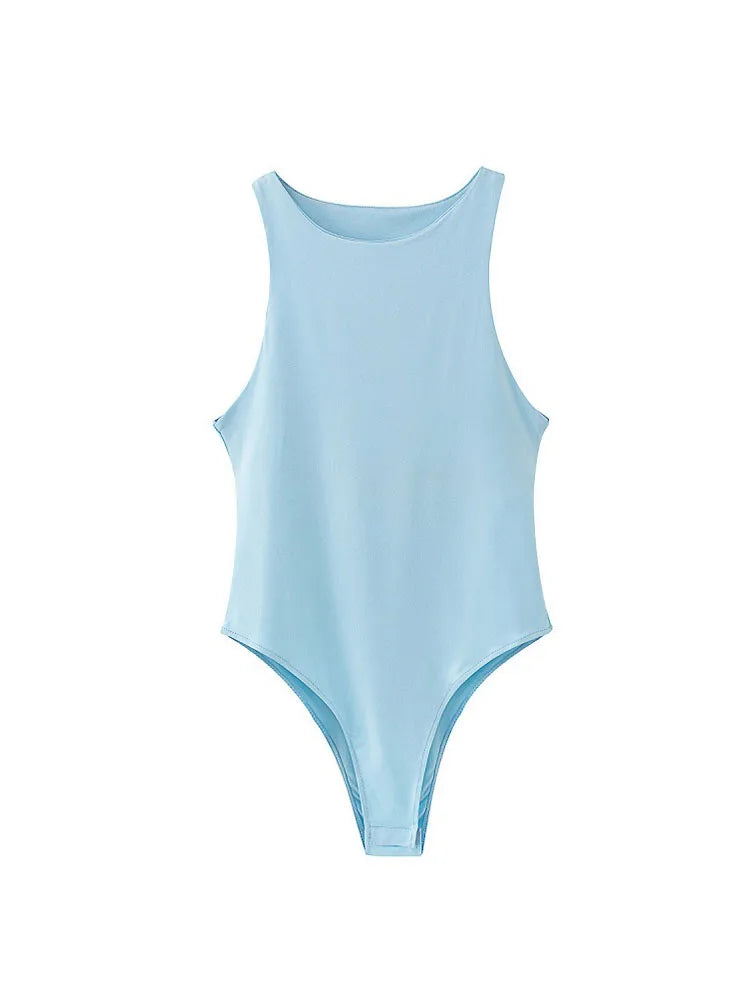 Summer Solid Sexy Bodycon Bodysuits for Women