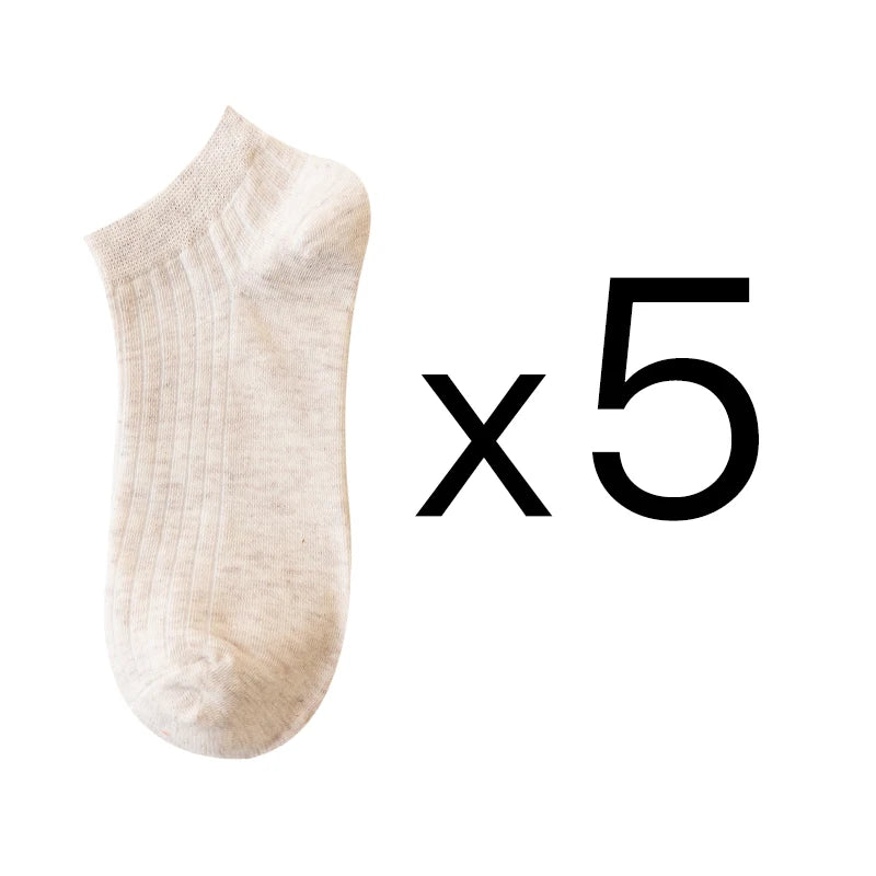 Women’s Solid Casual Cotton Ankle Socks - Amazing G