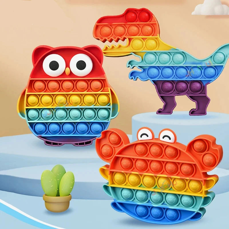 Rainbow Pop Push Bubble Fidget Toy