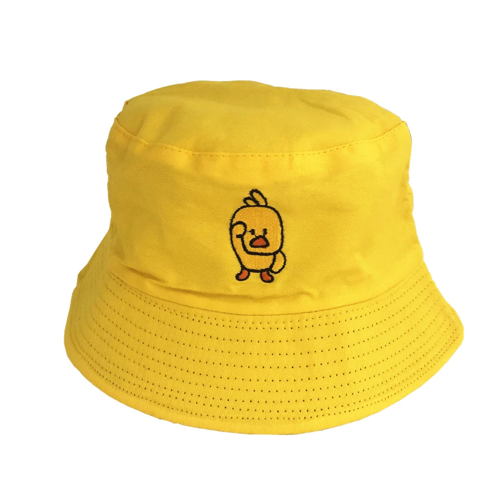 Reversible Duck Bucket Hat | Unisex Cotton Summer Fisherman Cap