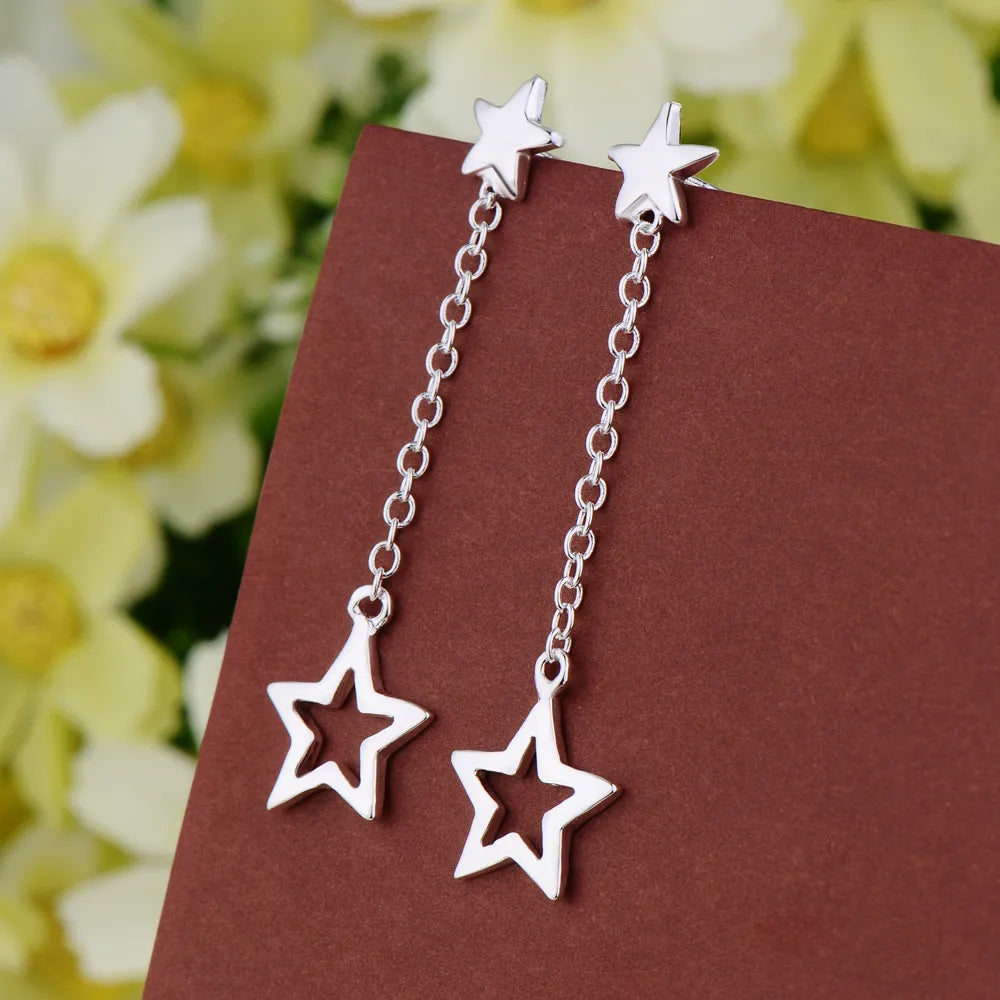 Sterling Silver Heart Stud Earrings for Women