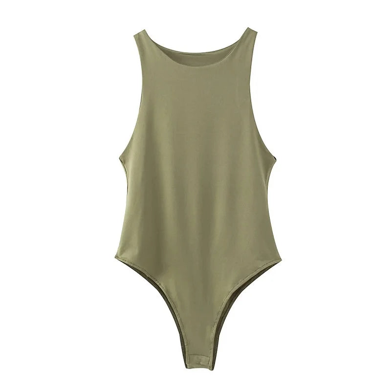Summer Solid Sexy Bodycon Bodysuits for Women